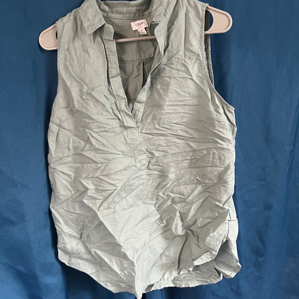 Sage Linen Top